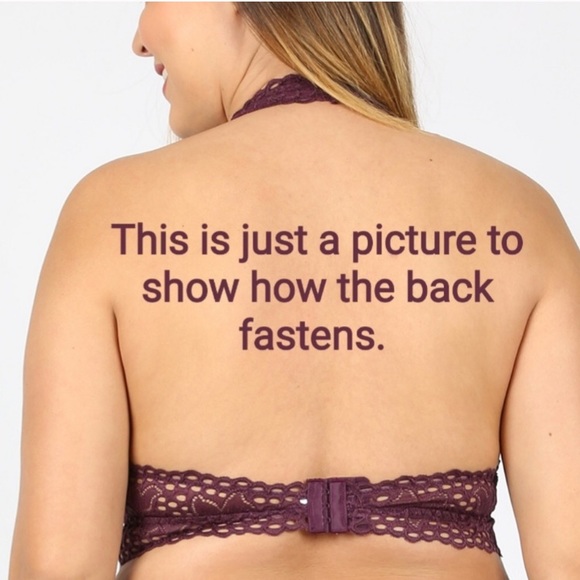 ❗ CLEARANCE ❗ Zenana Plus Size Green Lace Halter Top Bralette - Picture 2 of 2